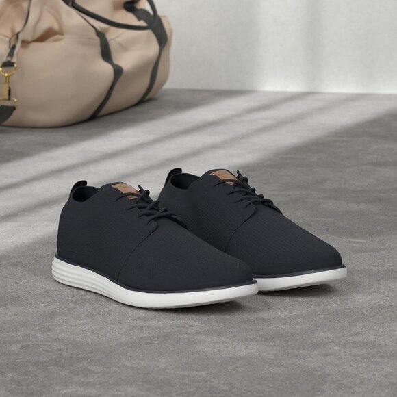 ⚡Men Blue Knit Flex Breeze Mesh Oxfords Lace-Up Lightweight Walking Sneaker - Picture 2 of 10